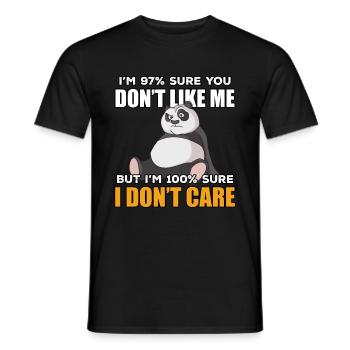 Drôle d’idée cadeau panda - T-shirt homme - noir - Devant - AI Model Male 178 light (178cm)
