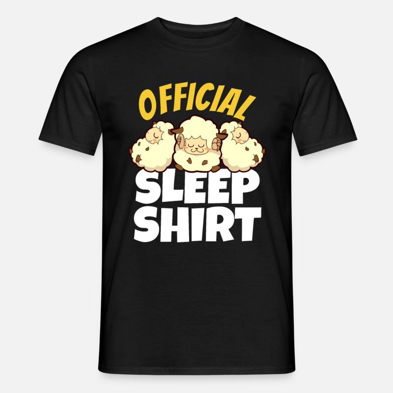 Nice Sleeping Sheep Gift - Men's T-Shirt - black