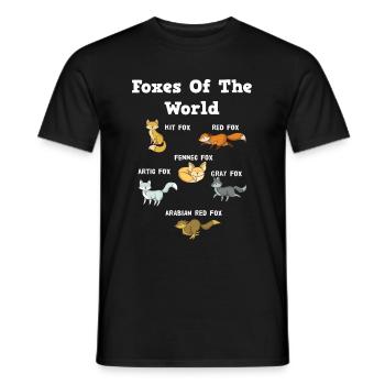 Renard - T-shirt homme - noir - Devant - AI Model Male 178 light (178cm)