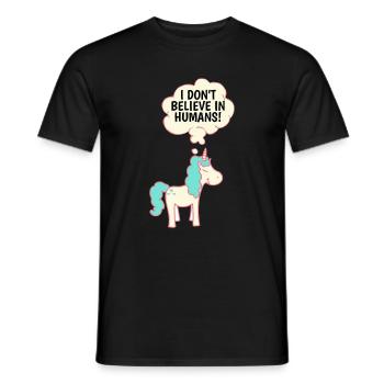Einhorn - Männer T-Shirt - Schwarz - Vorne - AI Model Male 178 light (178cm)