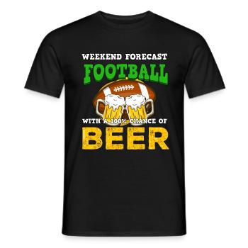 Cadeau de bière de football - T-shirt homme - noir - Devant - AI Model Male 178 light (178cm)