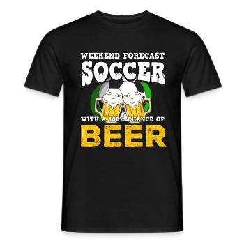 Bière de football - T-shirt homme - noir - Devant - AI Model Male 178 light (178cm)
