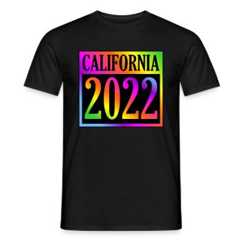 Cadeau Californie 2022 - T-shirt homme - noir - Devant - AI Model Male 178 light (178cm)