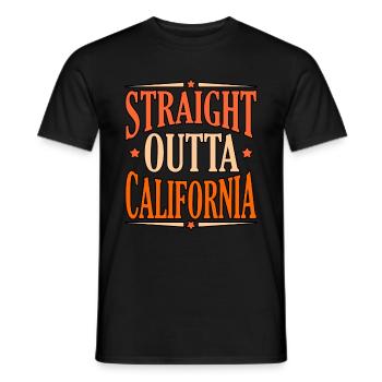 Directement de California Gift - T-shirt homme - noir - Devant - AI Model Male 178 light (178cm)