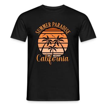 Summer Paradise California Gift - Men's T-Shirt - black - Front - AI Model Male 178 light (178cm)