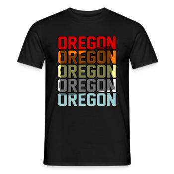 Oregon Liebt Zuhause Geschenk - Männer T-Shirt - Schwarz - Vorne - AI Model Male 178 light (178cm)