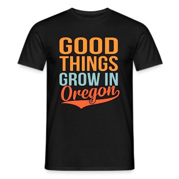 Wachsen Sie In Oregon-geschenk - Männer T-Shirt - Schwarz - Vorne - AI Model Male 178 light (178cm)