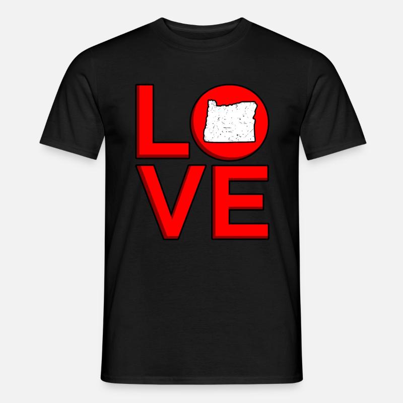Liebes oregon geschenk - Männer T-Shirt - Schwarz