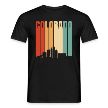 Cadeau de paysage urbain du Colorado - T-shirt homme - noir - Devant - AI Model Male 178 light (178cm)