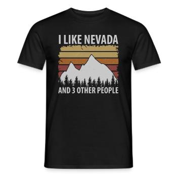 Nevada root gift - Men's T-Shirt - black - Front - AI Model Male 178 light (178cm)