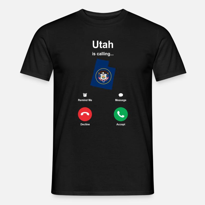 Utah - Männer T-Shirt - Schwarz