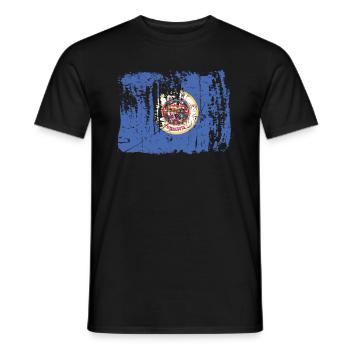 Fier cadeau du drapeau du Minnesota - T-shirt homme - noir - Devant - AI Model Male 178 light (178cm)
