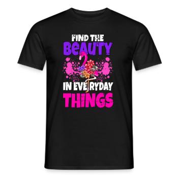 Flamingo Lustiges Flamingo Vogel Geschenk - Männer T-Shirt - Schwarz - Vorne - AI Model Male 178 light (178cm)