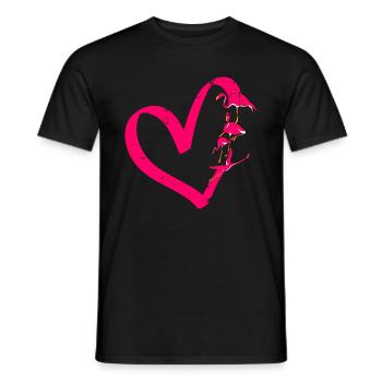 Flamingo Lustiges Flamingo Vogel Geschenk - Männer T-Shirt - Schwarz - Vorne - AI Model Male 178 light (178cm)