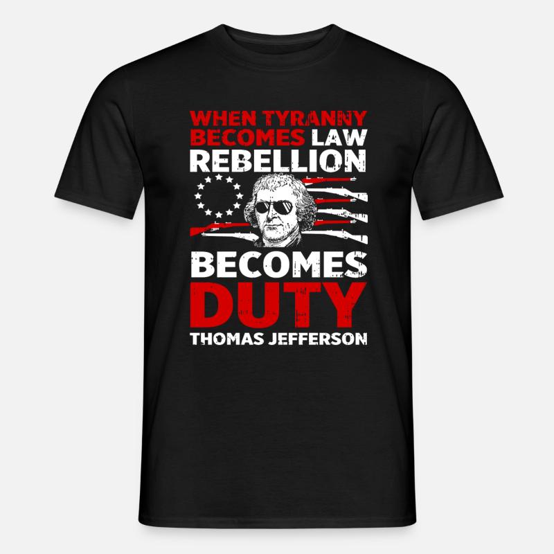 Thomas Jefferson - Männer T-Shirt - Schwarz