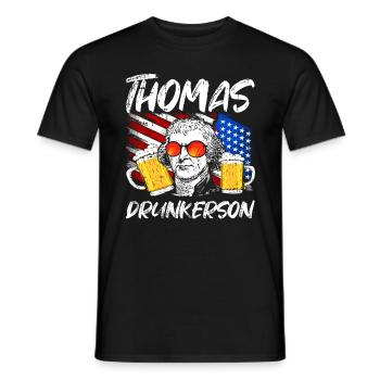 Thomas Jefferson - Männer T-Shirt - Schwarz - Vorne - AI Model Male 178 light (178cm)
