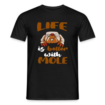 Lustiger nackter Maulwurf Ratte hässliches Nagetie - Männer T-Shirt - Schwarz - Vorne - AI Model Male 178 light (178cm)