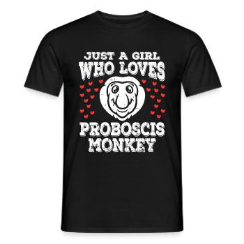 Proboscis-Affe Langnase - Männer T-Shirt - Schwarz - Vorne - AI Model Male 178 light (178cm)