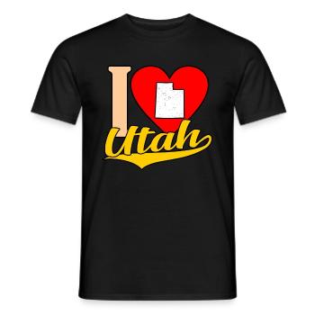 Ich Liebe Utah-geschenk - Männer T-Shirt - Schwarz - Vorne - AI Model Male 178 light (178cm)
