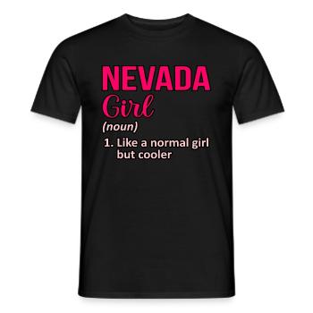 Cool Nevada girl gift - Men's T-Shirt - black - Front - AI Model Male 178 light (178cm)