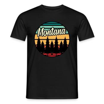 Montana skyline gift - Men's T-Shirt - black - Front - AI Model Male 178 light (178cm)