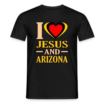 I Herz Jesus Und Arizona geschenk - Männer T-Shirt - Schwarz - Vorne - AI Model Male 178 light (178cm)