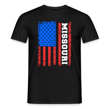 Missouri Usa flag gift - Men's T-Shirt - black - Front - AI Model Male 178 light (178cm)