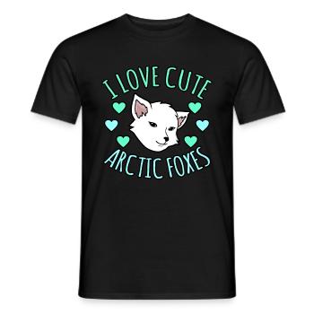 Polarfuchs - Männer T-Shirt - Schwarz - Vorne - AI Model Male 178 light (178cm)