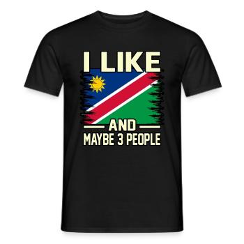Namibia - Männer T-Shirt - Schwarz - Vorne - AI Model Male 178 light (178cm)