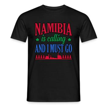 Namibia - Männer T-Shirt - Schwarz - Vorne - AI Model Male 178 light (178cm)