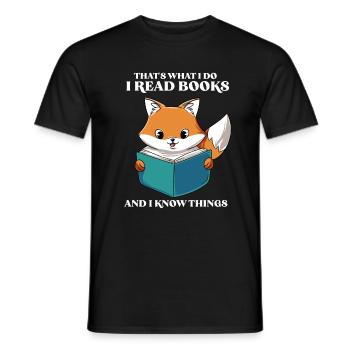 Lesen - Männer T-Shirt - Schwarz - Vorne - AI Model Male 178 light (178cm)