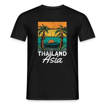Thailand - Männer T-Shirt - Schwarz - Vorne - AI Model Male 178 light (178cm)