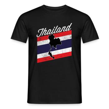 Thailand - Männer T-Shirt - Schwarz - Vorne - AI Model Male 178 light (178cm)