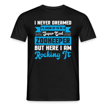 Zoowärter - Männer T-Shirt - Schwarz - Vorne - AI Model Male 178 light (178cm)