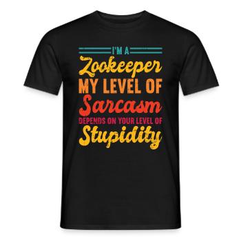 Zoowärter - Männer T-Shirt - Schwarz - Vorne - AI Model Male 178 light (178cm)