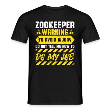 Zoowärter - Männer T-Shirt - Schwarz - Vorne - AI Model Male 178 light (178cm)