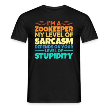 Zoowärter - Männer T-Shirt - Schwarz - Vorne - AI Model Male 178 light (178cm)