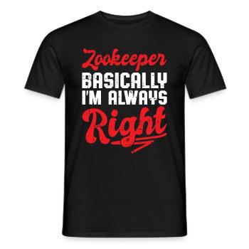 Zoowärter - Männer T-Shirt - Schwarz - Vorne - AI Model Male 178 light (178cm)