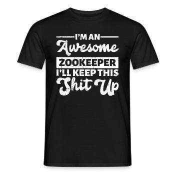 Zoowärter - Männer T-Shirt - Schwarz - Vorne - AI Model Male 178 light (178cm)