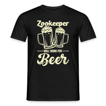Zoowärter - Männer T-Shirt - Schwarz - Vorne - AI Model Male 178 light (178cm)