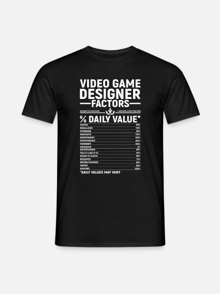 Video Game Designer - Männer T-Shirt - Schwarz