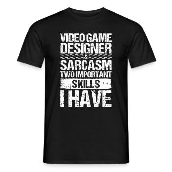 Video Game Designer - Männer T-Shirt - Schwarz - Vorne - AI Model Male 178 light (178cm)