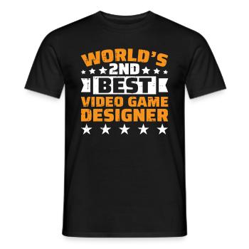 Video Game Designer - Männer T-Shirt - Schwarz - Vorne - AI Model Male 178 light (178cm)