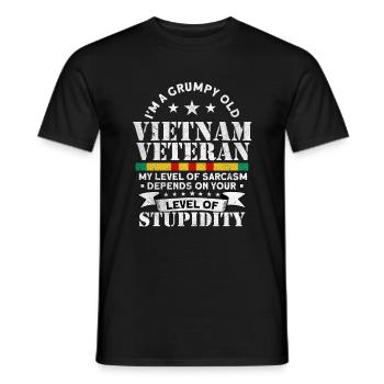 Vietnam Veteran - Männer T-Shirt - Schwarz - Vorne - AI Model Male 178 light (178cm)
