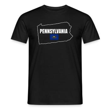 Pennsylvanie Home Gift - T-shirt homme - noir - Devant - AI Model Male 178 light (178cm)