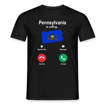 Visitez Pennsylvania Gift - T-shirt homme - noir - Devant - AI Model Male 178 light (178cm)