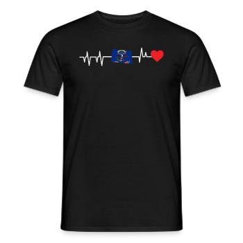 Cadeau Heartbeat du Dakota du Nord - T-shirt homme - noir - Devant - AI Model Male 178 light (178cm)
