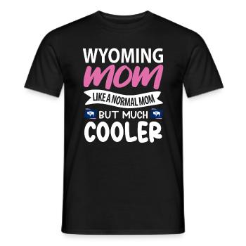 Wyoming wife gift - Men's T-Shirt - black - Front - AI Model Male 178 light (178cm)