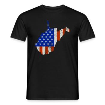 West Virginia Home Usa flaggen geschenk - Männer T-Shirt - Schwarz - Vorne - AI Model Male 178 light (178cm)