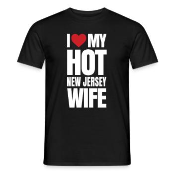 Cadeau de femme du New Jersey - T-shirt homme - noir - Devant - AI Model Male 178 light (178cm)